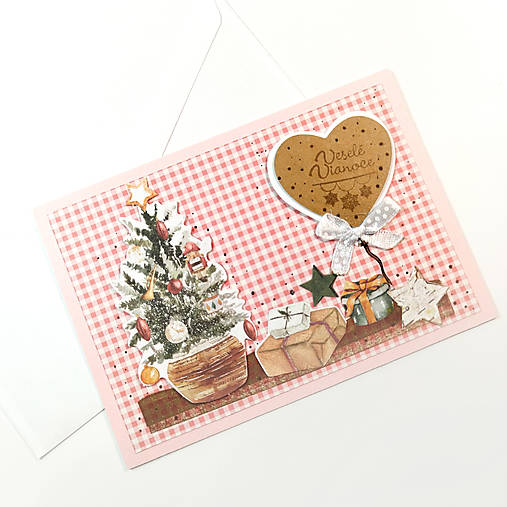 Papiernictvo - Pod vianočným stromčekom 3- vianočný pozdrav, pohľadnica - 17941986_