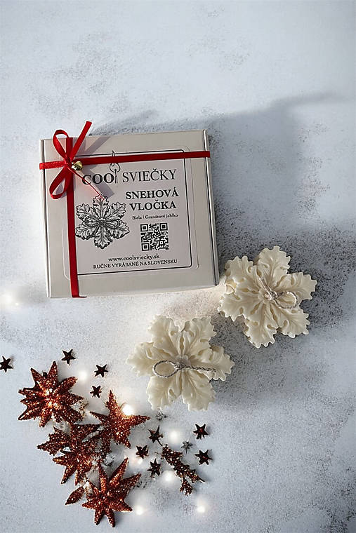 Snehová vločka - sojová sviečka