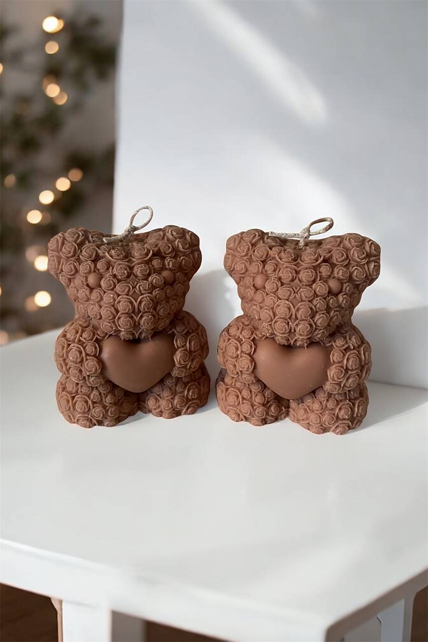 Veľký macík z ruží – sójová sviečka (Hnedá - Kokos s čokoládou)