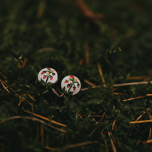 Náušnice - Náušnice Lesné Jahody - 17941250_