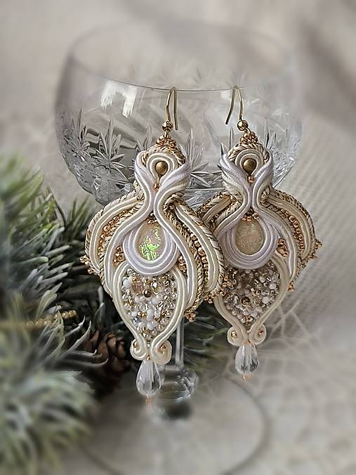 Náušnice - Dária- šujtášové náušnice - 17941631_