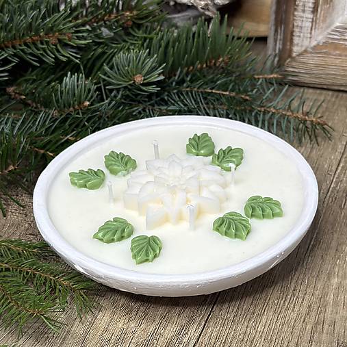 Sviečky - Vianočná hviezda sójová sviečka - 17941316_