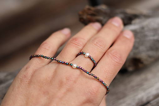 3-dielny set - zirkon, perla