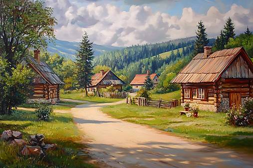 Grafika - Vlkolínec (č.313) - 17939056_