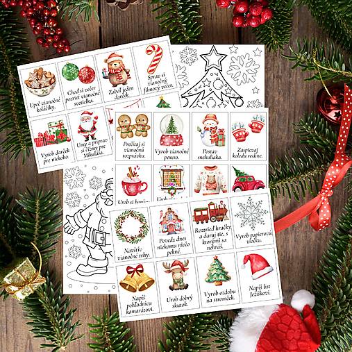 Papiernictvo - Adventné Aktivity pre Deti + 5 omaľovánok PDF - 17938930_