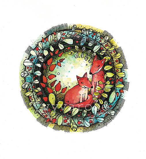 Kresby - líščia rozetka - 17944923_