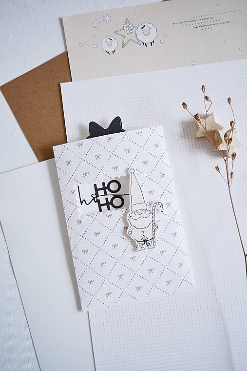 Papiernictvo - Vianočný pozdrav - trpaslík s okienkom - 17945490_