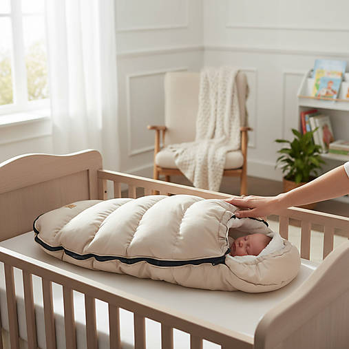 Zimný fusak pre novorodencov / svetlo béžový