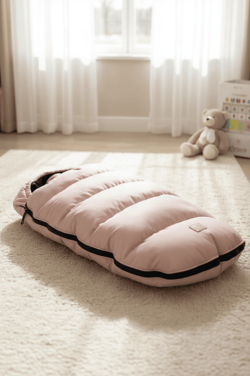 Zimný fusak pre novorodencov / púdrovo ružový