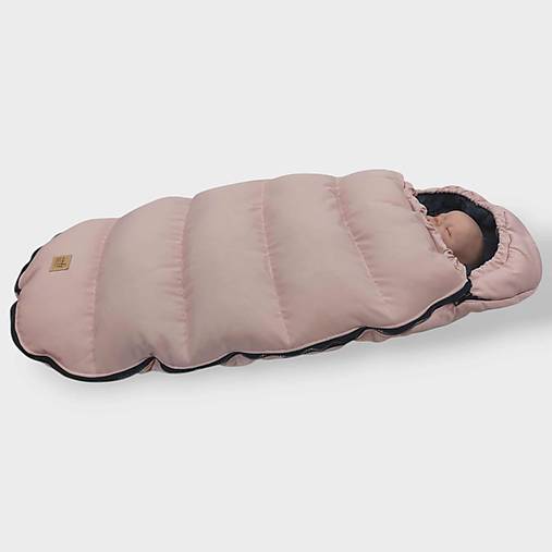 Zimný fusak pre novorodencov / púdrovo ružový