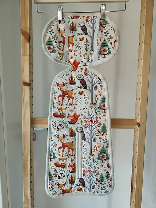 Detský textil - Vložka do autosedačky vajíčka 0-13 kg 100% Merino top super wash Natural proti poteniu a prechladnutiu Jelenček - 17943543_