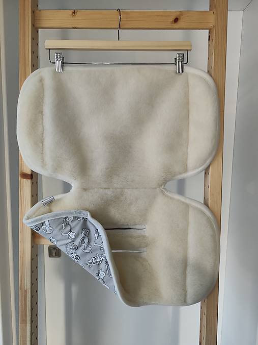 Detský textil - Zmenšujúca vložka XL Vlnienka proti poteniu do autosedačky JOIE every stage 100% Merino top super wash Autíčka - 17943739_