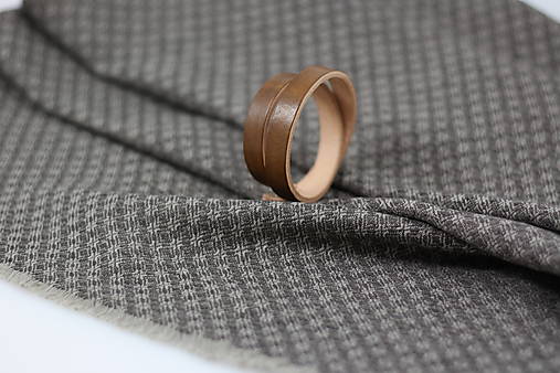 Pánsky hrejivý ľanový šál s hnedým diamantovým vzorom v darčekovom balení "Berry"