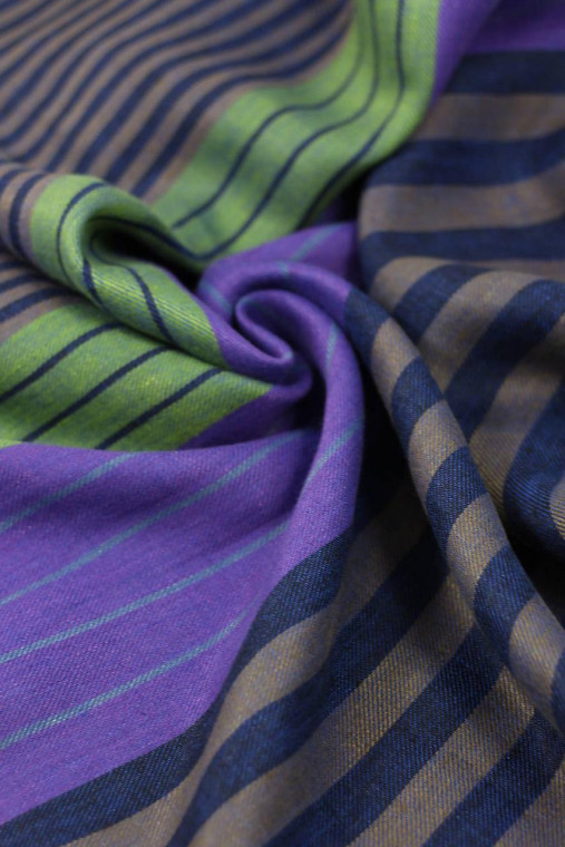 Veľká štýlová pestrofarebná ľanová šatka 60x190cm "Lorgues"