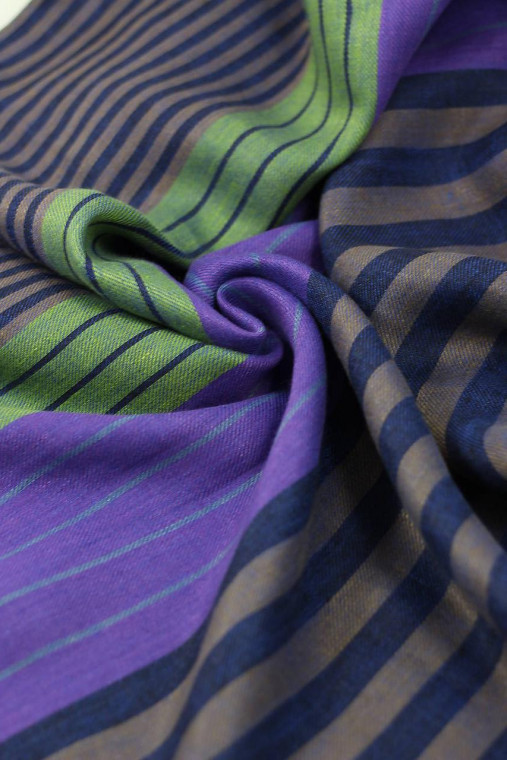 Veľká štýlová pestrofarebná ľanová šatka 60x190cm "Lorgues"