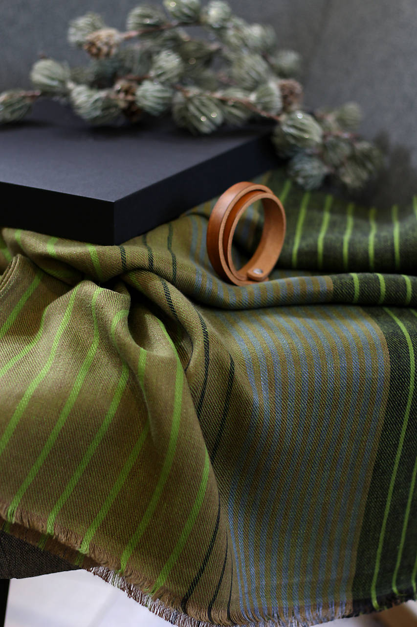 Veľká elegantná štýlová pestrofarebná ľanová šatka "Milot" v darčekovom balení