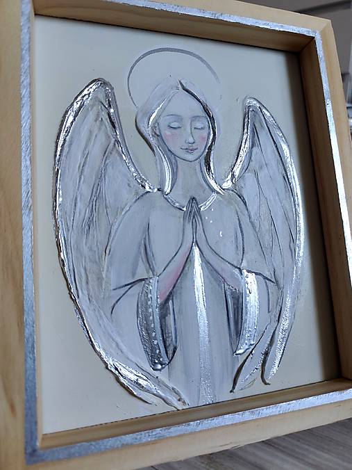 Obrazy - Biely anjel - 17944770_