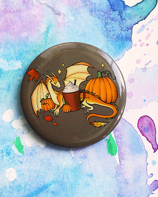 Brošne - Odznak | Jesenný dráčik - 17944582_