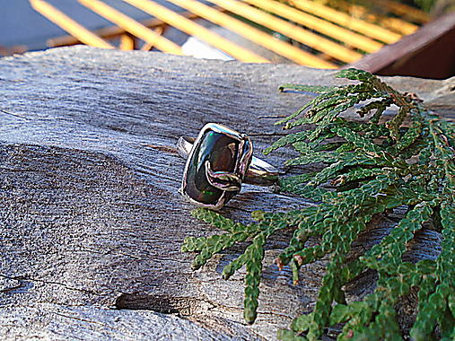 Strieborny prsteň Ag 925 Čierný Etiopsky Opál