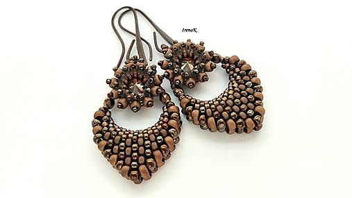 Náušnice - Pod hladinou... mini (dark bronze) - 17943919_