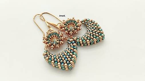 Náušnice - Pod hladinou...mini (champange VII.) - 17943936_