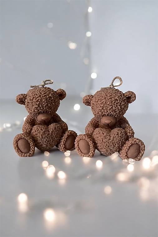 Macík so srdcom  (Hnedá - kokos a čokoláda)