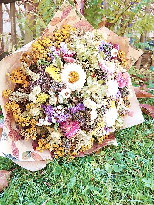 Dekorácie - Sušená kytica - 17944455_