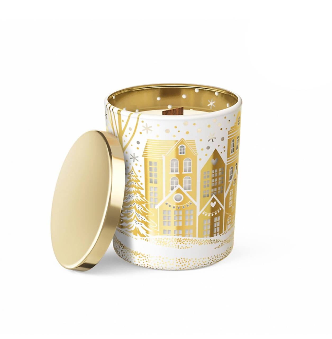 Sójová sviečka Zimné mesto 200g