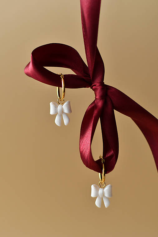 Náušnice - Náušnice "Primavera" Bow Pearl - 17943380_