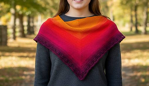 Šatky - Háčkovaný šátek Mech - 17943876_