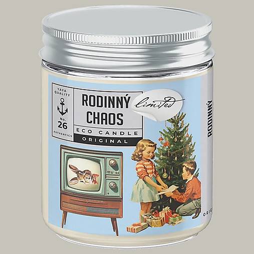 RODINNÝ CHAOS - limitovaná eko sójová sviečka Soaphoria