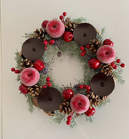 Adventný veniec 37cm na stôl pre 4 sviečky