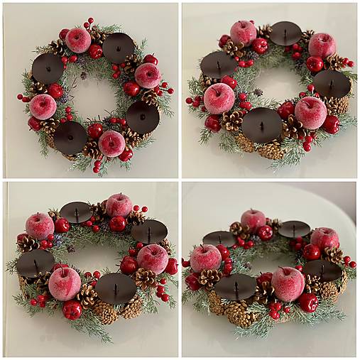 Adventný veniec 37cm na stôl pre 4 sviečky