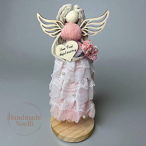 Dekorácie - Makrame anjel - 17944255_