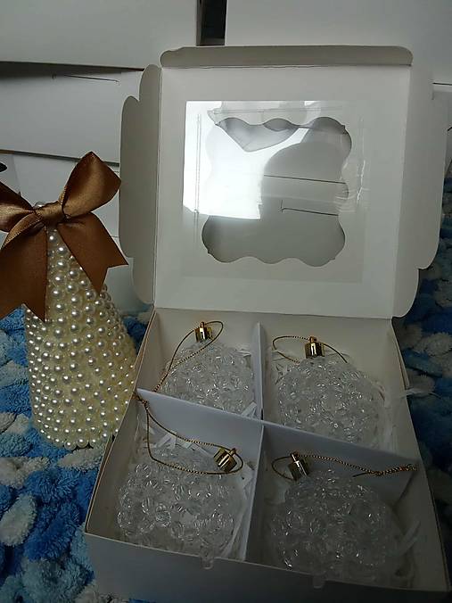 Dekorácie - Korálkové vianočné gule - 17942804_