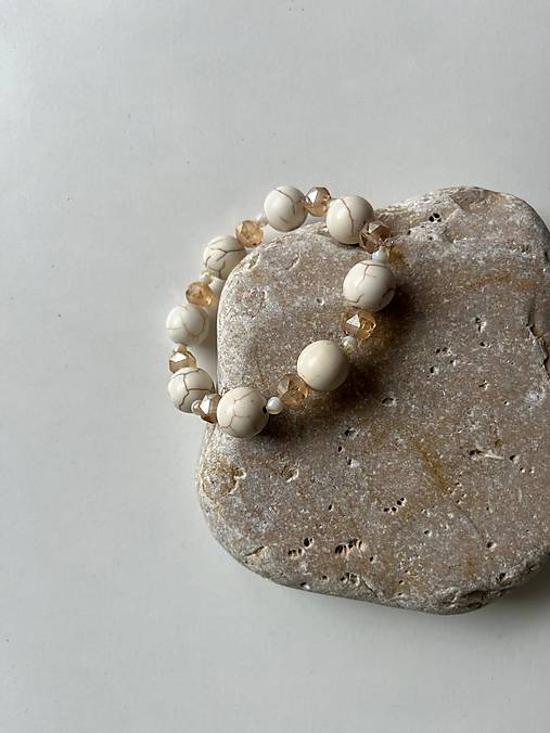 Náramky - Náramok Biely lúč - 17942368_