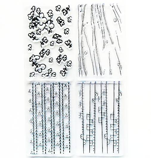 - 50% silikónové razítka, pečiatky 10x15 cm, pôvod.cena 5€ (ornamenty, bordúry)