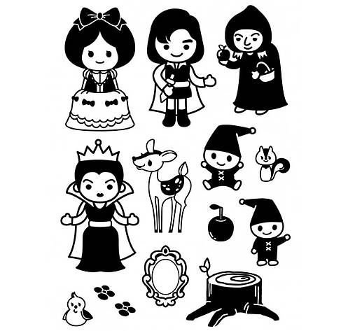 - 50% silikónové razítka, pečiatky 15x20 cm, snehulienka, pôvod.cena 10,50€