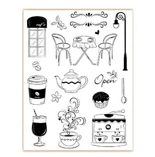 - 50% silikónové razítka, pečiatky 14x18 cm, pôvod.cena 7,90€ (kaviareň)