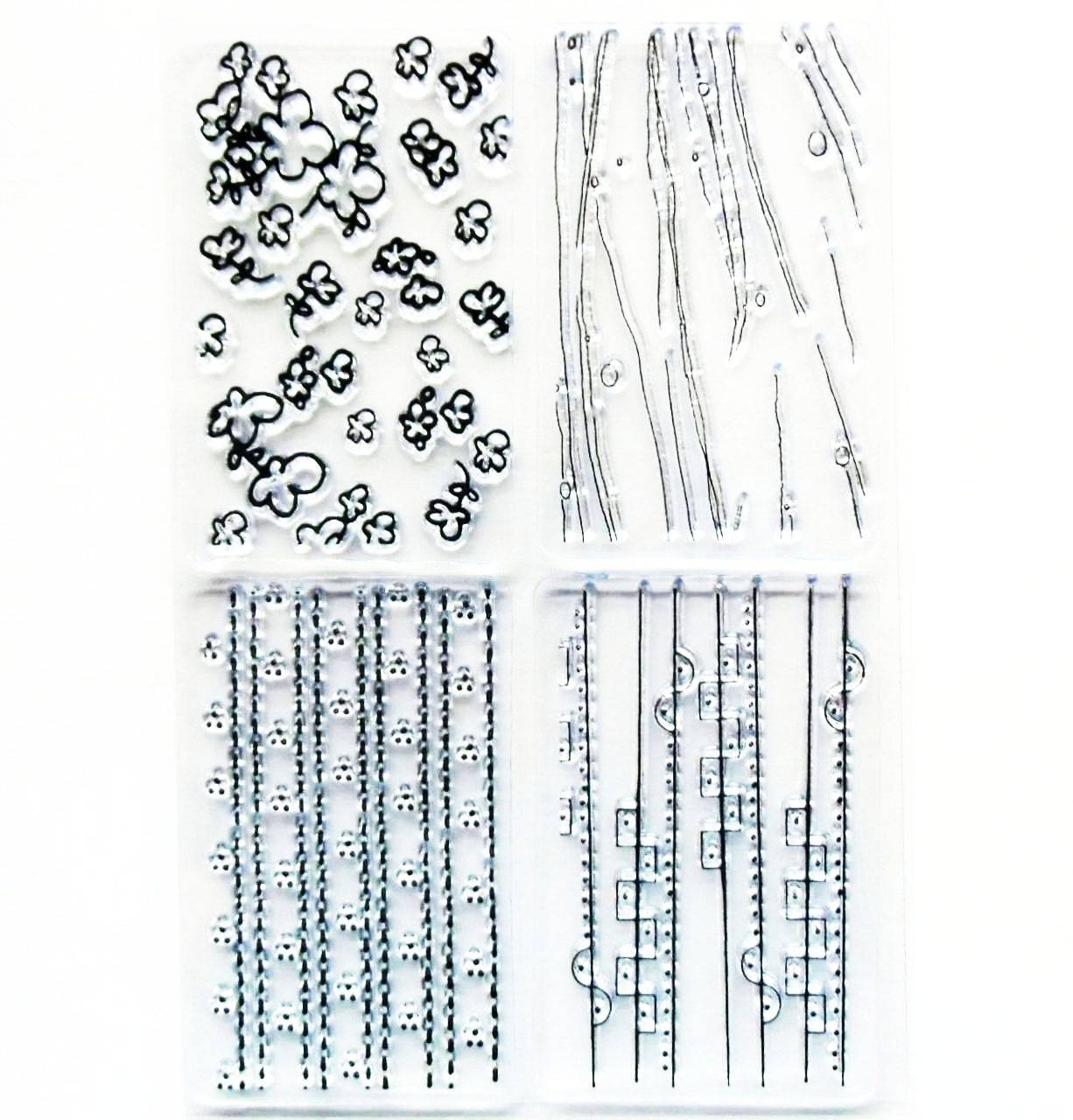 - 50% silikónové razítka, pečiatky 10x15 cm, pôvod.cena 5€ (ornamenty, bordúry)