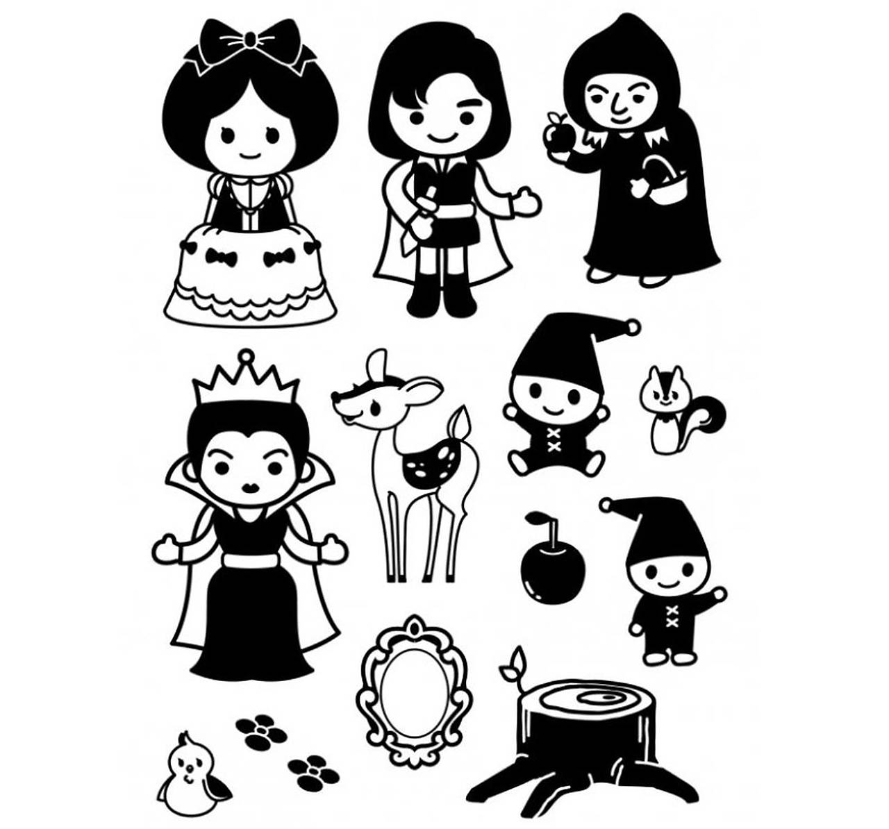 - 50% silikónové razítka, pečiatky 15x20 cm, snehulienka, pôvod.cena 10,50€