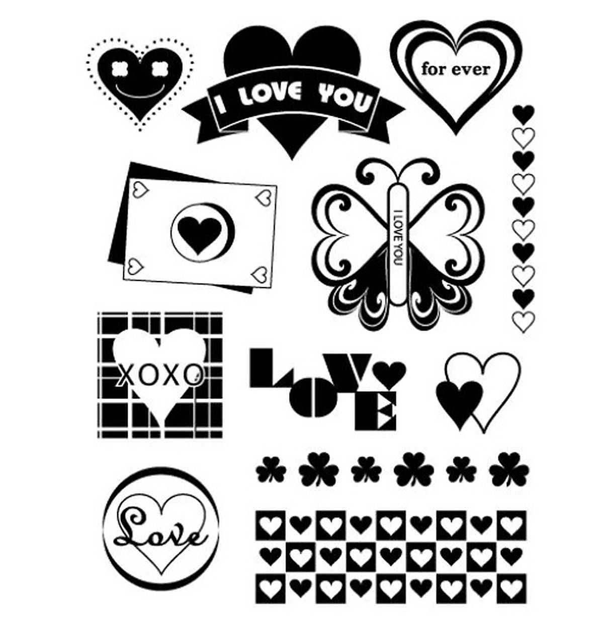 - 50% silikónové razítka, pečiatky 14x18 cm, pôvod.cena 7,90€ (love you)