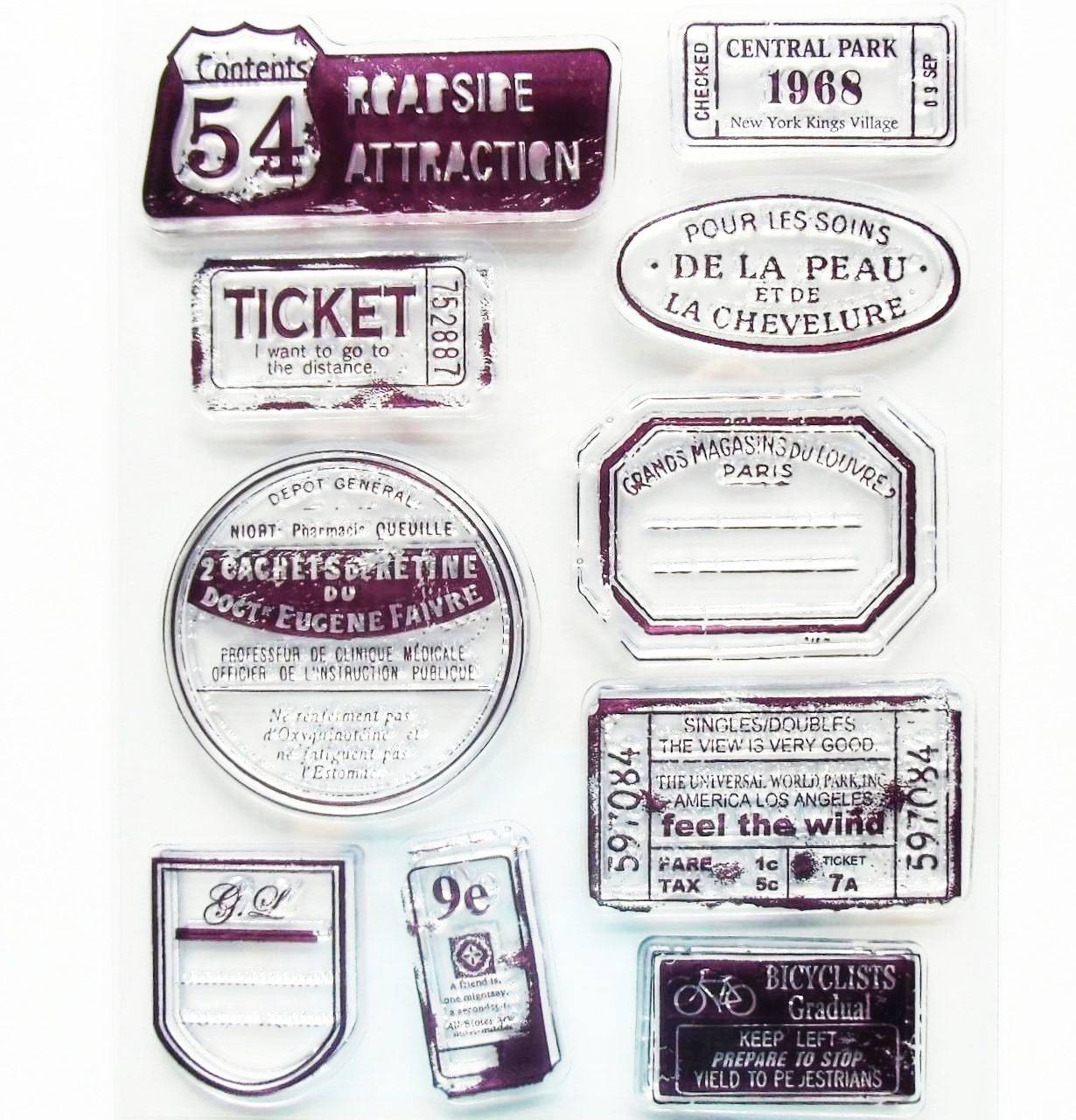 - 50% silikónové razítka, pečiatky 14x18 cm, pôvod.cena 7,90€ (známka, etiketa, bike)