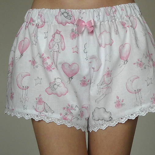 Nohavice - Kraťuldy Ružový zajačik - 17945994_