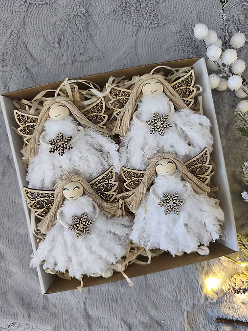 Dekorácie - Vianočný anjelik  sada - 17947381_
