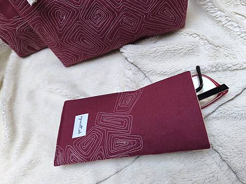 Kozmetické taštičky bordové (Puzdro na okuliare)