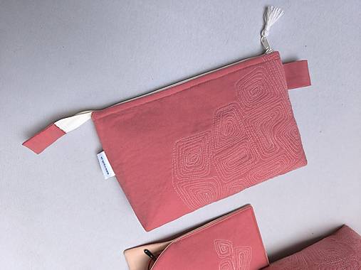 Kozmetické taštičky terakota (23 x 14 x 4 cm)