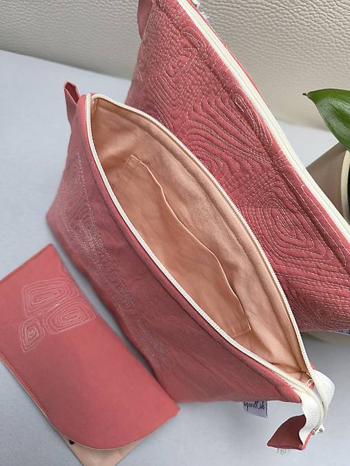 Kozmetické taštičky terakota (23 x 14 x 4 cm)