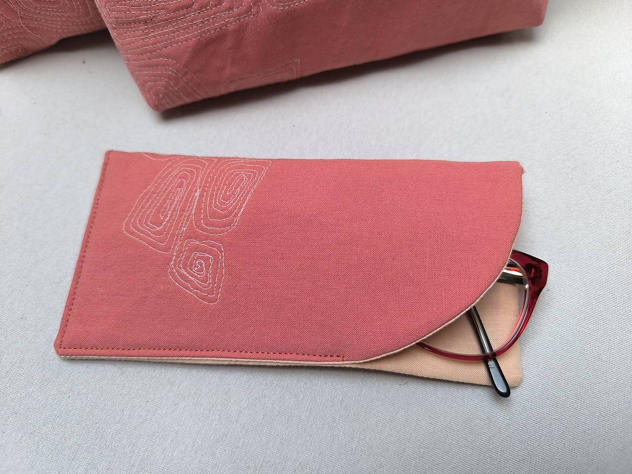 Kozmetické taštičky terakota (Puzdro na okuliare)