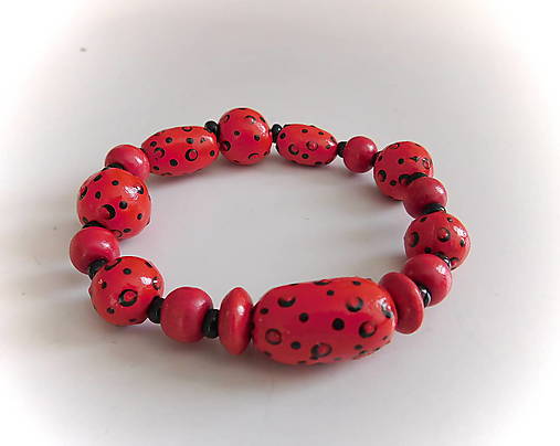 Náramky - náramok red bublinky - totálny výpredaj! - 17947621_